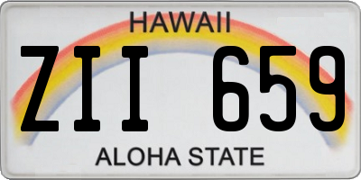 HI license plate ZII659