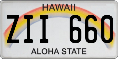 HI license plate ZII660