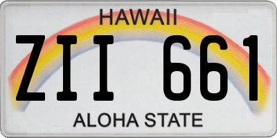 HI license plate ZII661