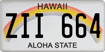 HI license plate ZII664