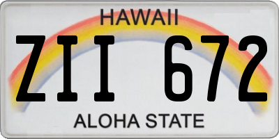 HI license plate ZII672