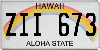 HI license plate ZII673