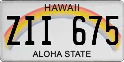 HI license plate ZII675
