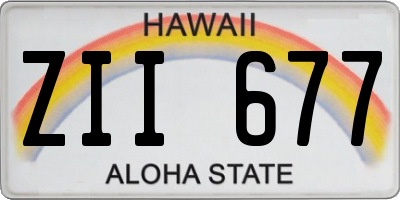 HI license plate ZII677