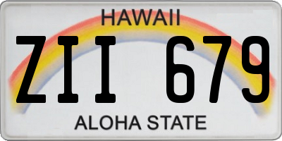HI license plate ZII679