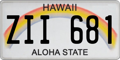 HI license plate ZII681
