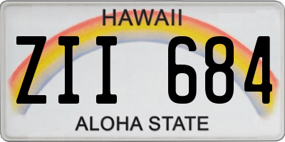HI license plate ZII684
