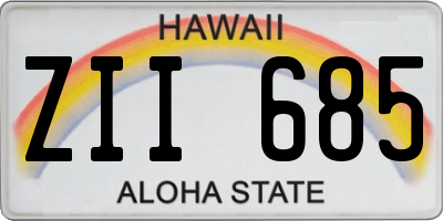 HI license plate ZII685