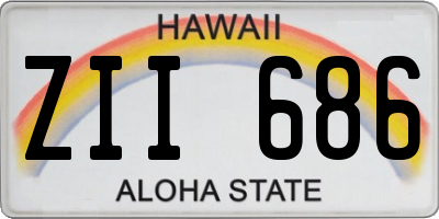 HI license plate ZII686