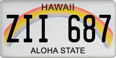 HI license plate ZII687