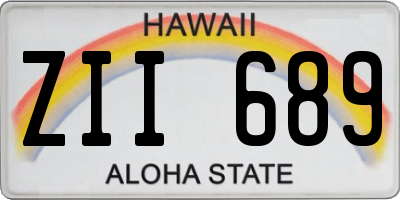 HI license plate ZII689