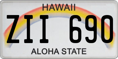 HI license plate ZII690