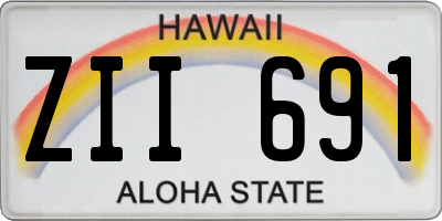 HI license plate ZII691