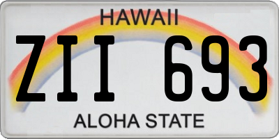 HI license plate ZII693