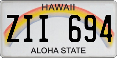 HI license plate ZII694