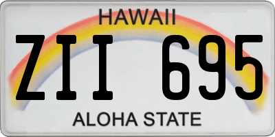 HI license plate ZII695