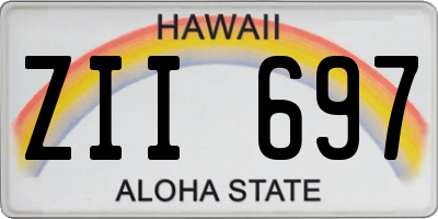 HI license plate ZII697
