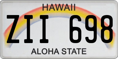 HI license plate ZII698