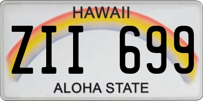 HI license plate ZII699