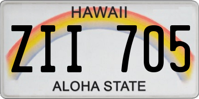 HI license plate ZII705
