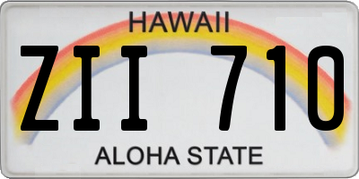HI license plate ZII710