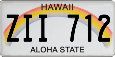 HI license plate ZII712