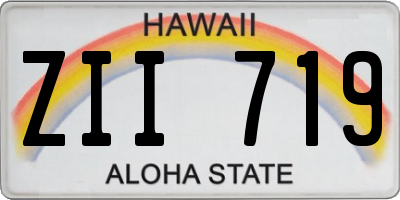 HI license plate ZII719