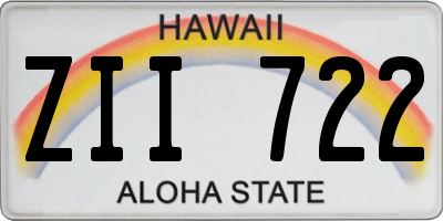 HI license plate ZII722
