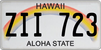 HI license plate ZII723