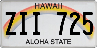HI license plate ZII725