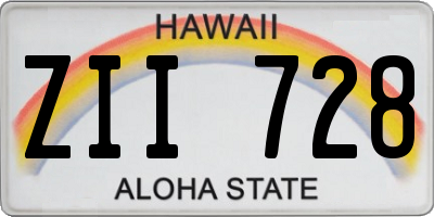 HI license plate ZII728