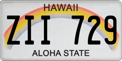 HI license plate ZII729