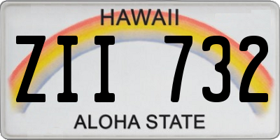 HI license plate ZII732