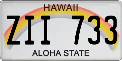 HI license plate ZII733