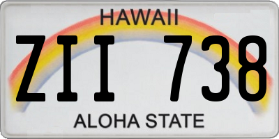 HI license plate ZII738