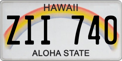 HI license plate ZII740