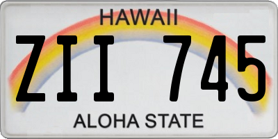 HI license plate ZII745