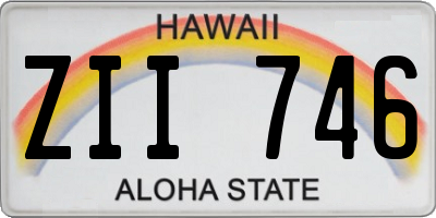 HI license plate ZII746