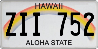 HI license plate ZII752