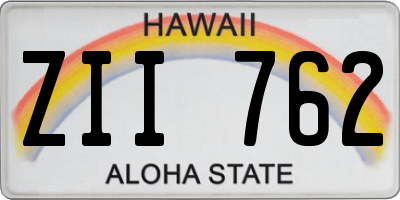 HI license plate ZII762