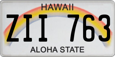 HI license plate ZII763