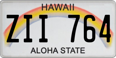 HI license plate ZII764