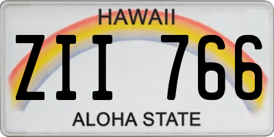 HI license plate ZII766