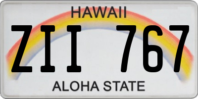 HI license plate ZII767