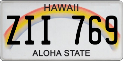 HI license plate ZII769