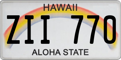 HI license plate ZII770
