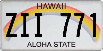 HI license plate ZII771