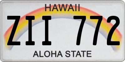 HI license plate ZII772