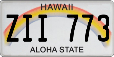 HI license plate ZII773