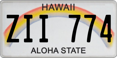 HI license plate ZII774